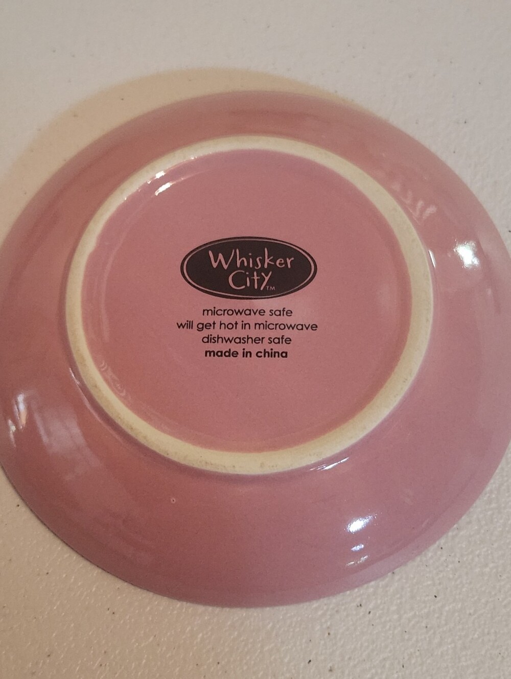 Whisker City Cat Ceramic Saucer Bowl Paris Pink White Amour - Picture 4 of 4